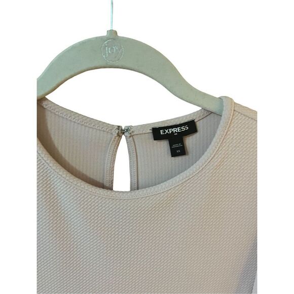 Express textured line sleeve blouse Size XS Pale Pink - Picture 3 of 4